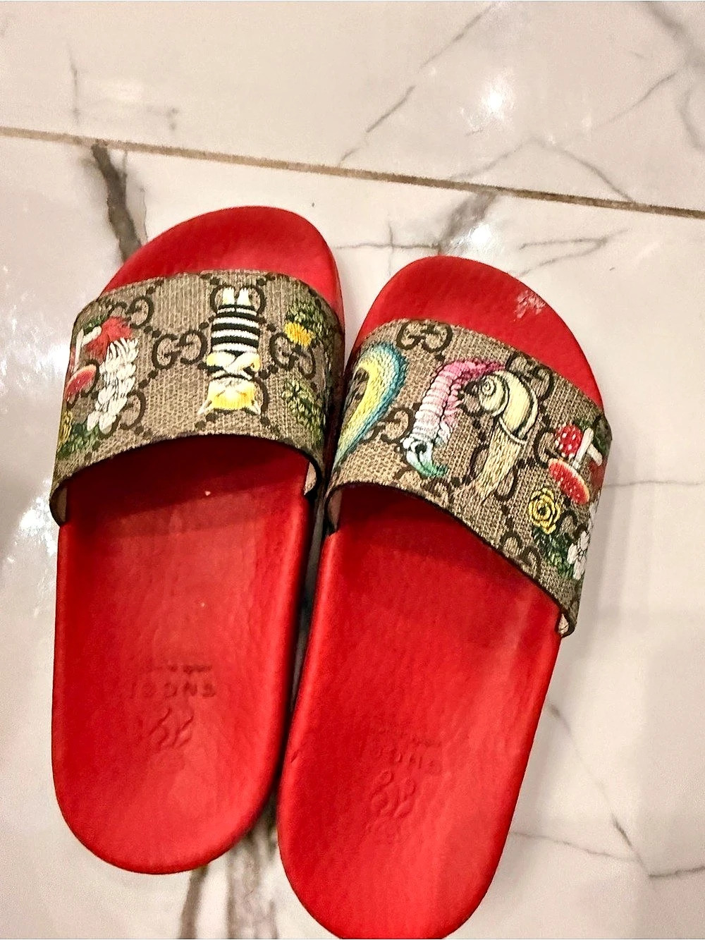 Gucci Pablo Delcielo x Gucci GG Supreme Slide Cat GG Supreme Slide Cat Sandals